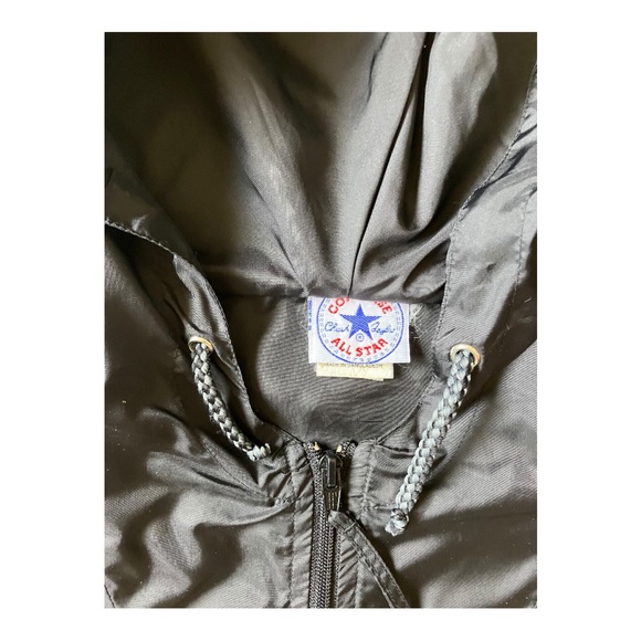 Converse Black Zip Up Windbreaker Men Size M - Picture 3 of 10